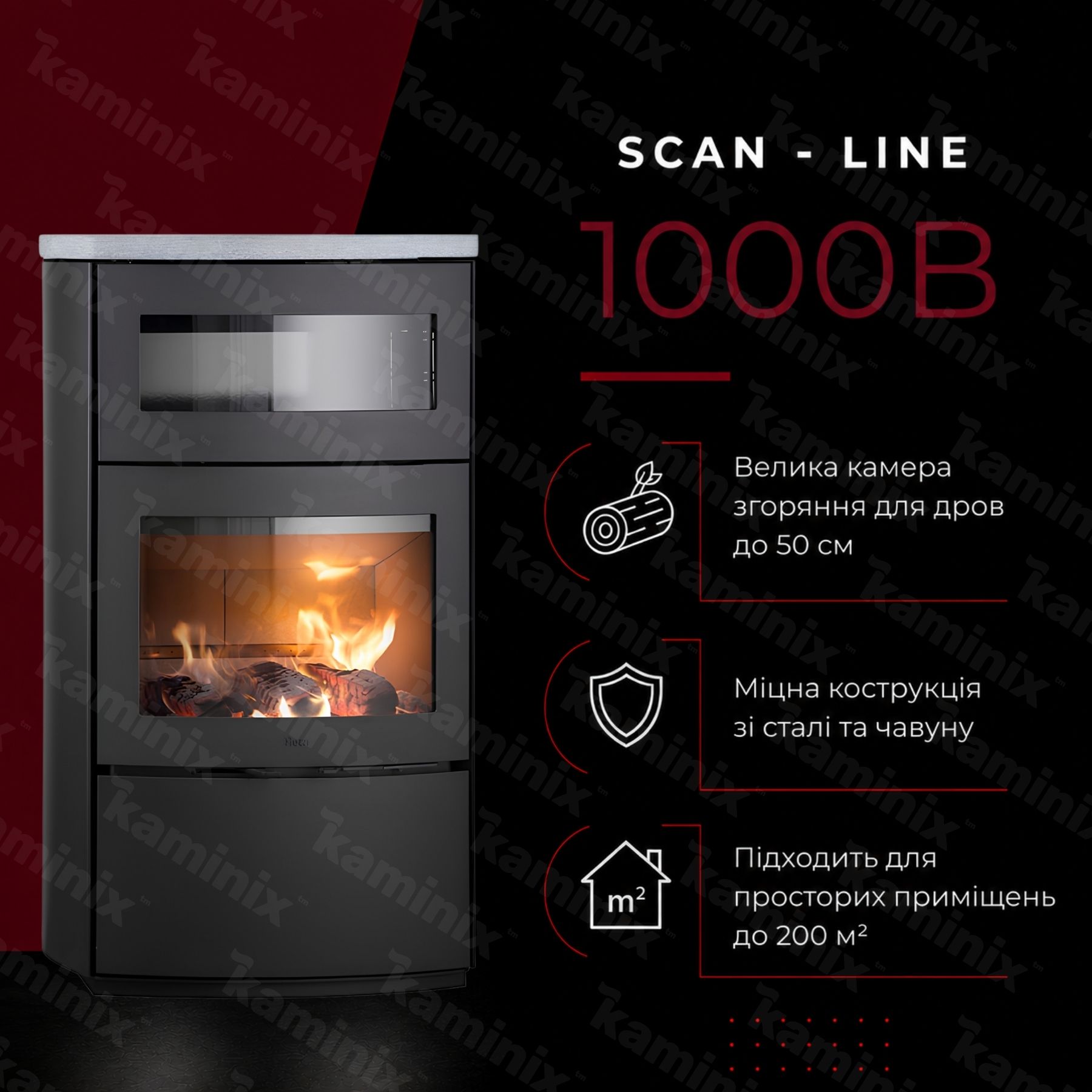 Переваги печі Heta Scan-Line 1000B з духовкою