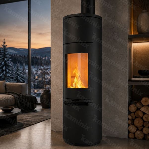 Теплоаккумулирующая печь-камин Heta Scan-Line 900S 6,8 кВт на дровах (Steel) 8059-019425 фото