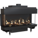 Газовая каминная топка Kratki LEO 100 LPG 9,2 кВт с трехсторонним стеклом LEO/LP/100/G31/37MBAR фото 1