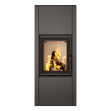 Стальная печь камин SAVEN Vatra L 40x50 ECO 6.6 кВт на дровах &nbsp; фото