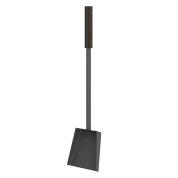 Камінна лопатка сталева SAVEN Shovel L black 50 см з деревʼяною ручкою SH/L/BL фото