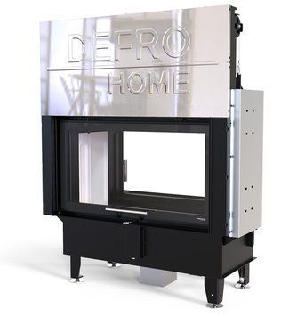 Сталева камінна топка DEFRO HOME INTRA LA T G 16,5 кВт з гільйотиною (білий шамот) KOM-PR-LA-TG фото