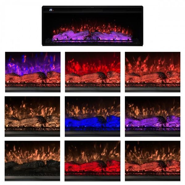 Настенный электрокамин Royal Vision 42 LOG Color N с обогревом Vision60LOGColorN фото