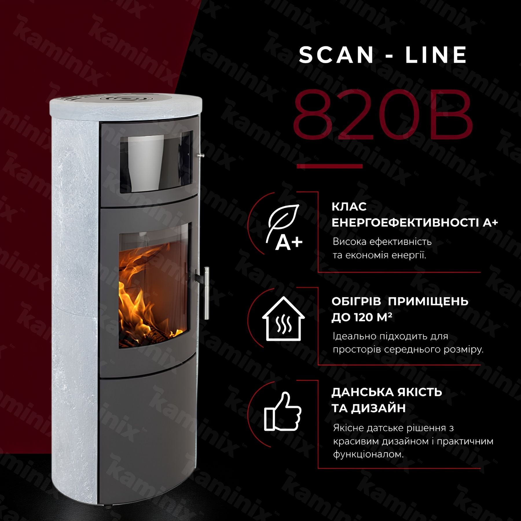 Переваги печі Heta Scan-Line 800