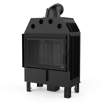 Сталева камінна топка DEFRO HOME INTRA ME 13 кВт (чорний шамот) KOM-PR-ME-black clam фото