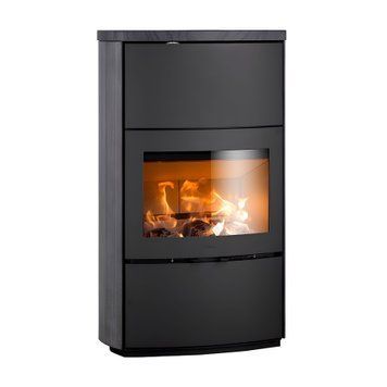Теплоакумулююча піч-камін Heta Scan-Line 1000S 7,7 кВт на дровах (Blackwood) 80570200/KON1802 фото