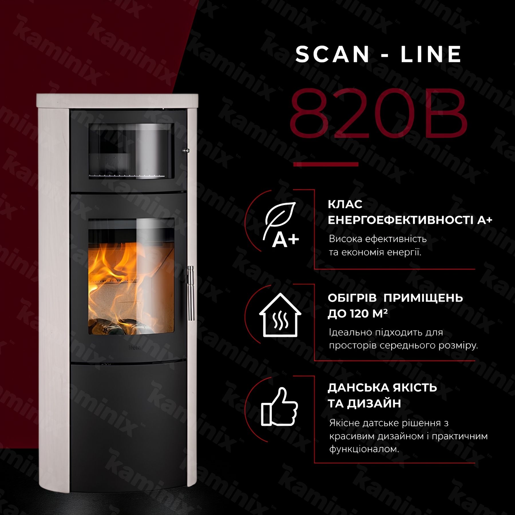 Переваги печі Heta Scan-Line 800