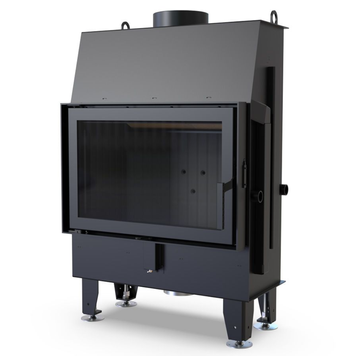 Стальная каминная топка DEFRO HOME IMPULS SM 8 кВт (черный шамот) KOM-IMP-SM-black clam фото