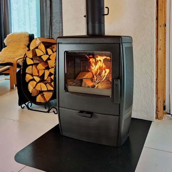 Чугунная печь-камин PLAMEN ALBERTO 8,6 кВт на дровах 5278 фото