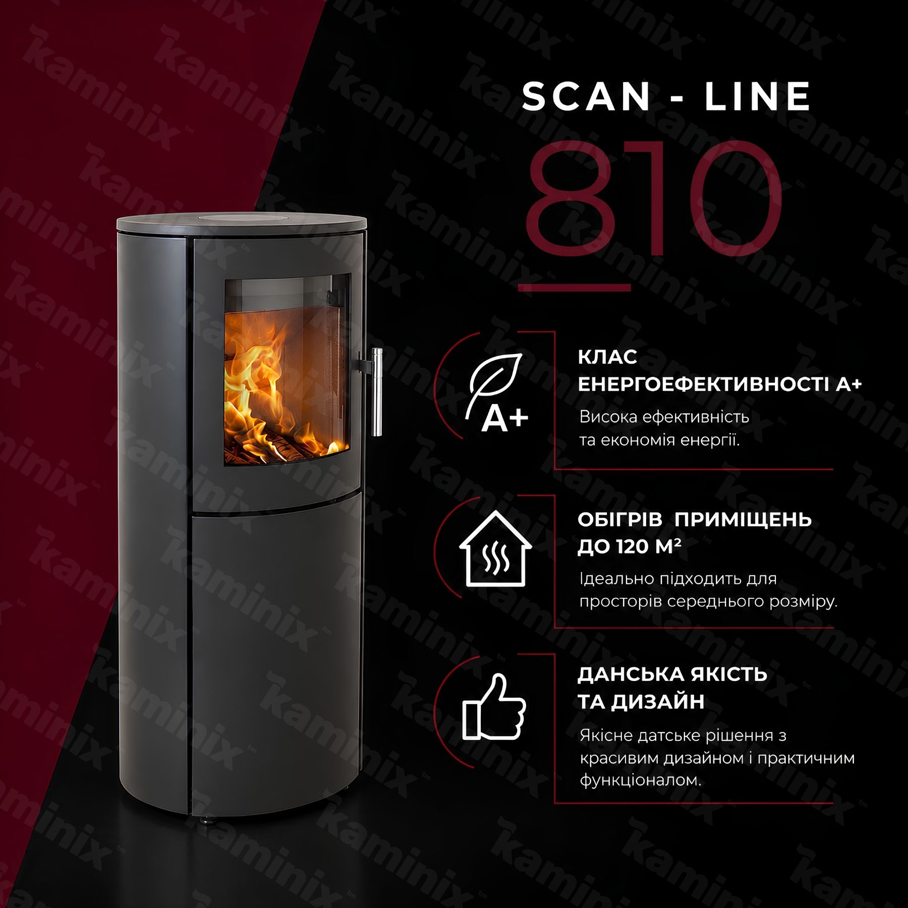 Переваги печі Heta Scan-Line 810