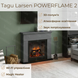 Каминокомплект Tagu LARSEN PowerFlame 2 с обогревом (серый) FM462-GR3 фото 7