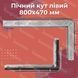 Уголок из нержавеющей стали для печи 800х470 мм (левый) 8408 фото 6