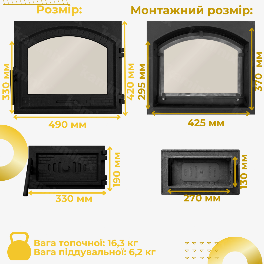 Сферы применения комплекта дверец Булат