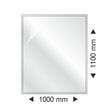 Прямокутна скляна основа під піч Uniflam 1000x1100х6 мм