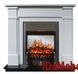 Каминокомплект IDaMebel Julia Brown Royal Flame Fobos Black с обогревом (белый)