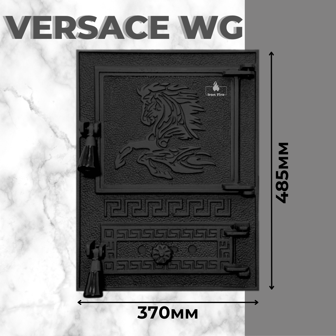 Чавунні дверцята для каміна Iron Fire Versace WG