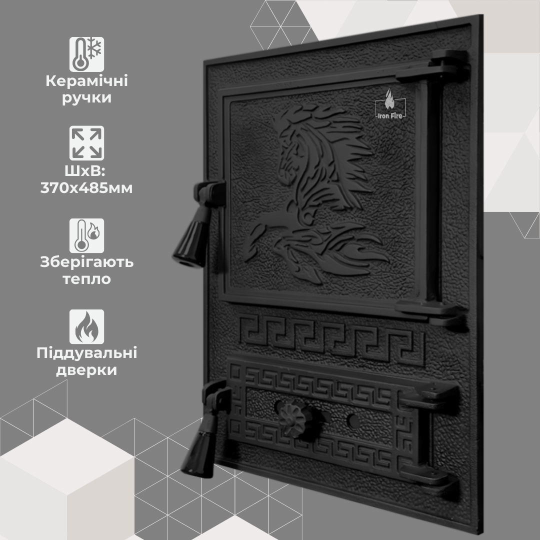 Переваги дверцят Iron Fire Versace WG