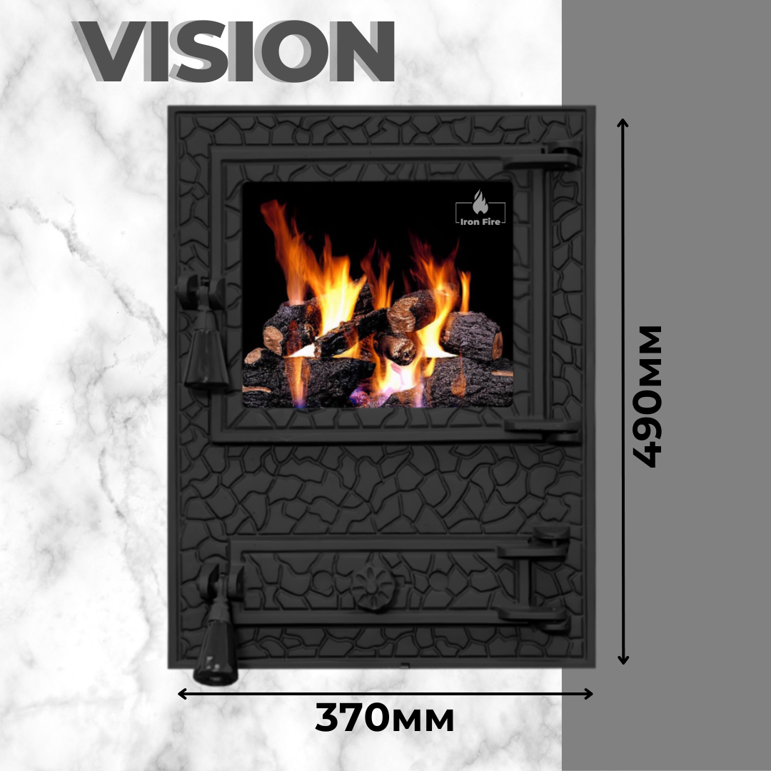 Чугунные дверцы для камина Iron Fire Vision