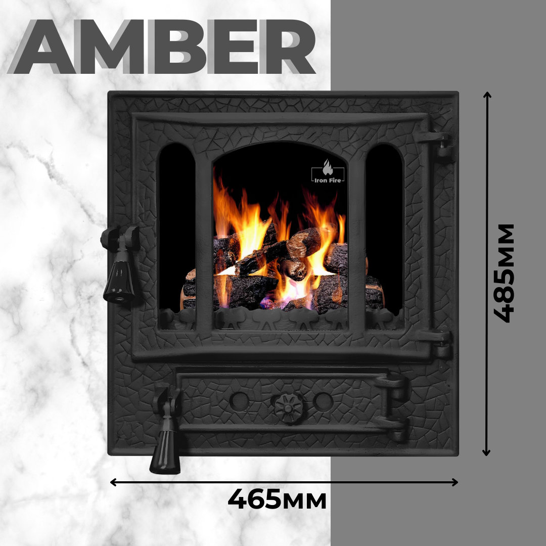 Чугунные дверцы для камина Iron Fire Amber