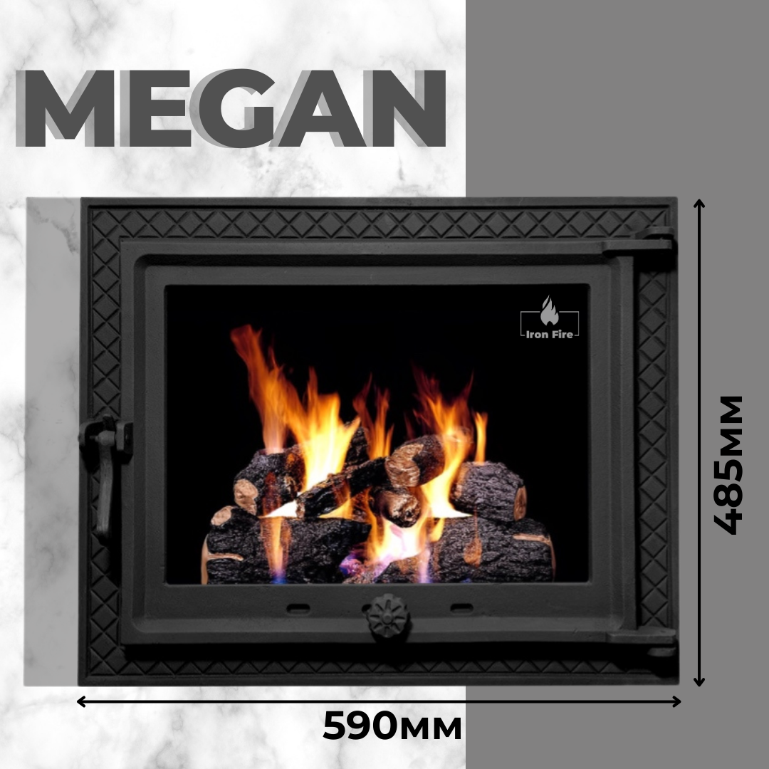 Чавунні дверцята для каміна Iron Fire Megan
