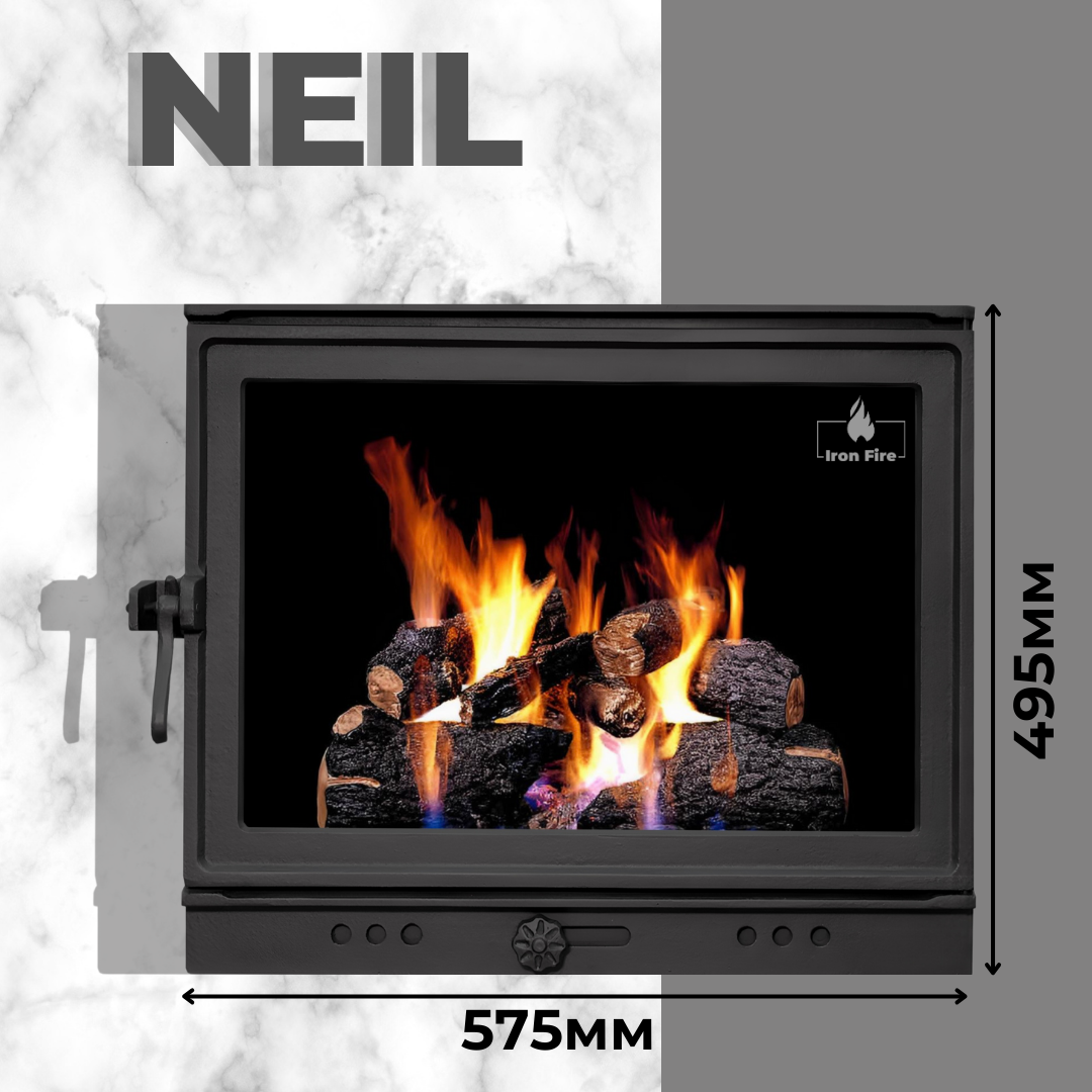Чавунні дверцята для каміна Iron Fire Neil