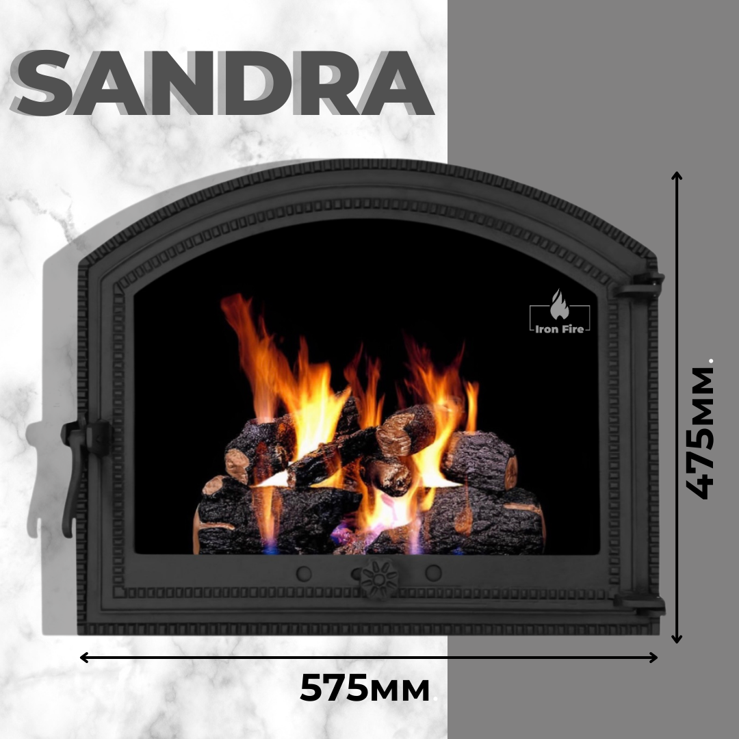 Чугунная дверца для камина Iron Fire Sandra